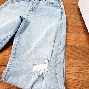 Windsor Jeans 5 NWT Straight Wide Leg Distressed Grunge Academia‎ Prep High Rise